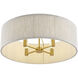 Maynard 4 Light 22 inch Warm Brass Flush Mount Ceiling Light