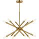 C&M by Chapman & Myers Eastyn 12 Light 22.5 inch Burnished Brass Chandelier Ceiling Light