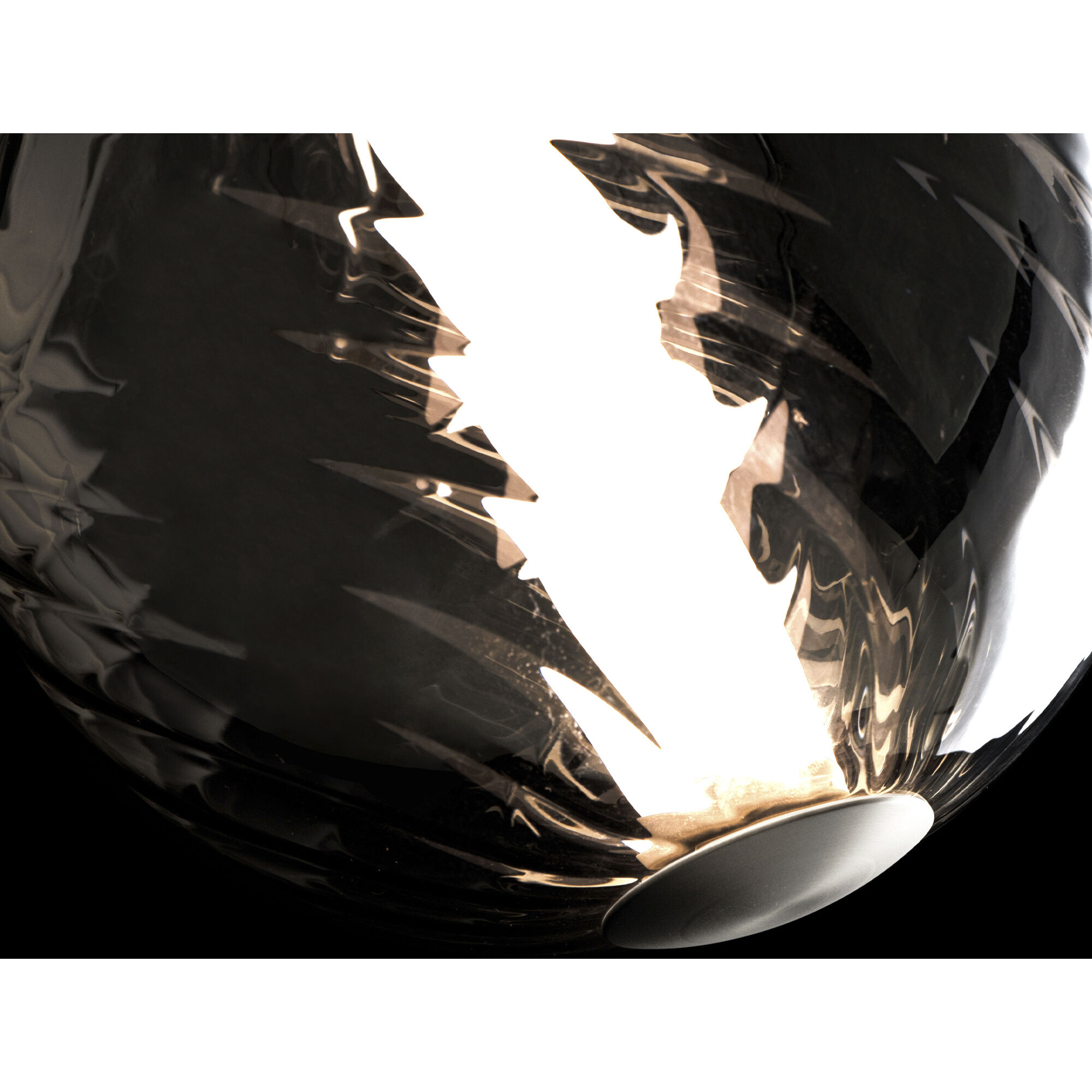 Swirly LED 9.9 inch Smoke Glass and Brushed Nickel Indoor Hanging Lighting Ceiling Light in 3500K