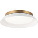 Finley LED 15 inch Matte White and Aged Gold Brass Wall Sconce Wall Light