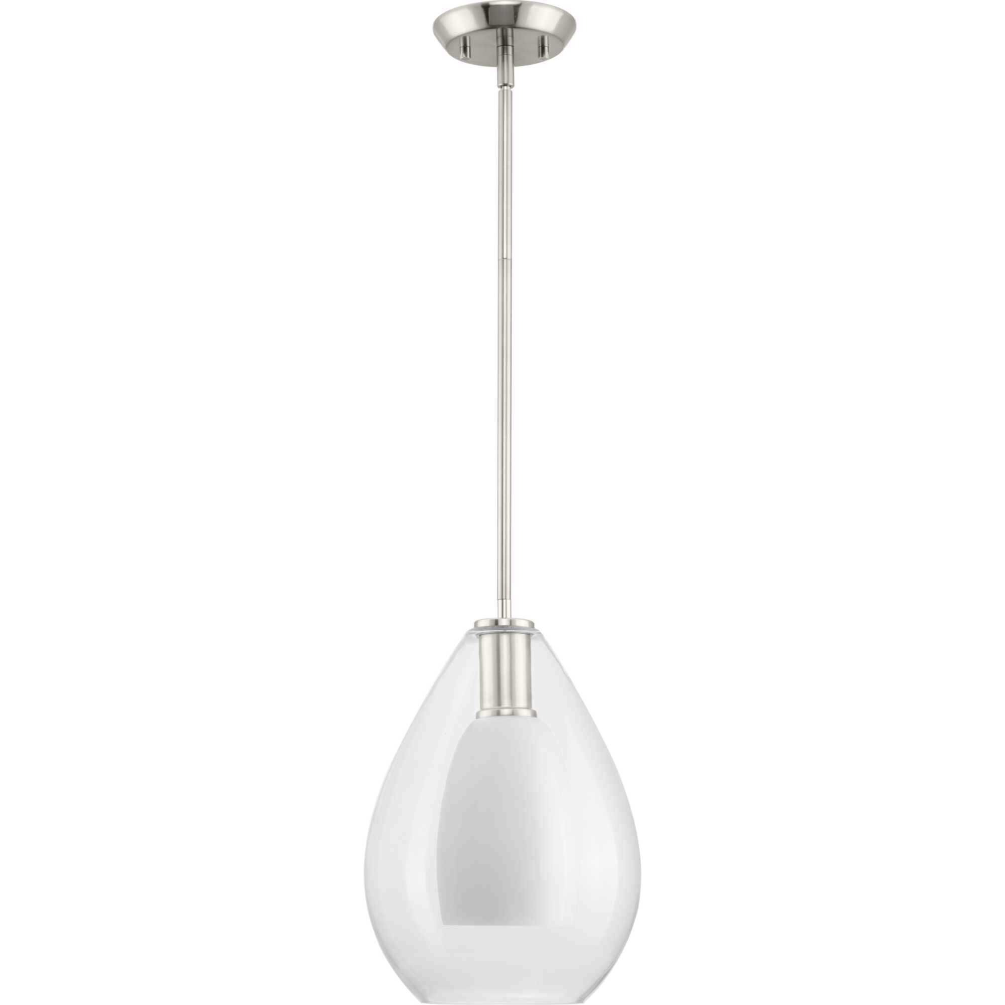 Carillon 1 Light 9.87 inch Brushed Nickel Pendant Ceiling Light