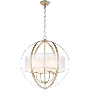 Diffusion 4 Light 24 inch Aged Silver Chandelier Ceiling Light