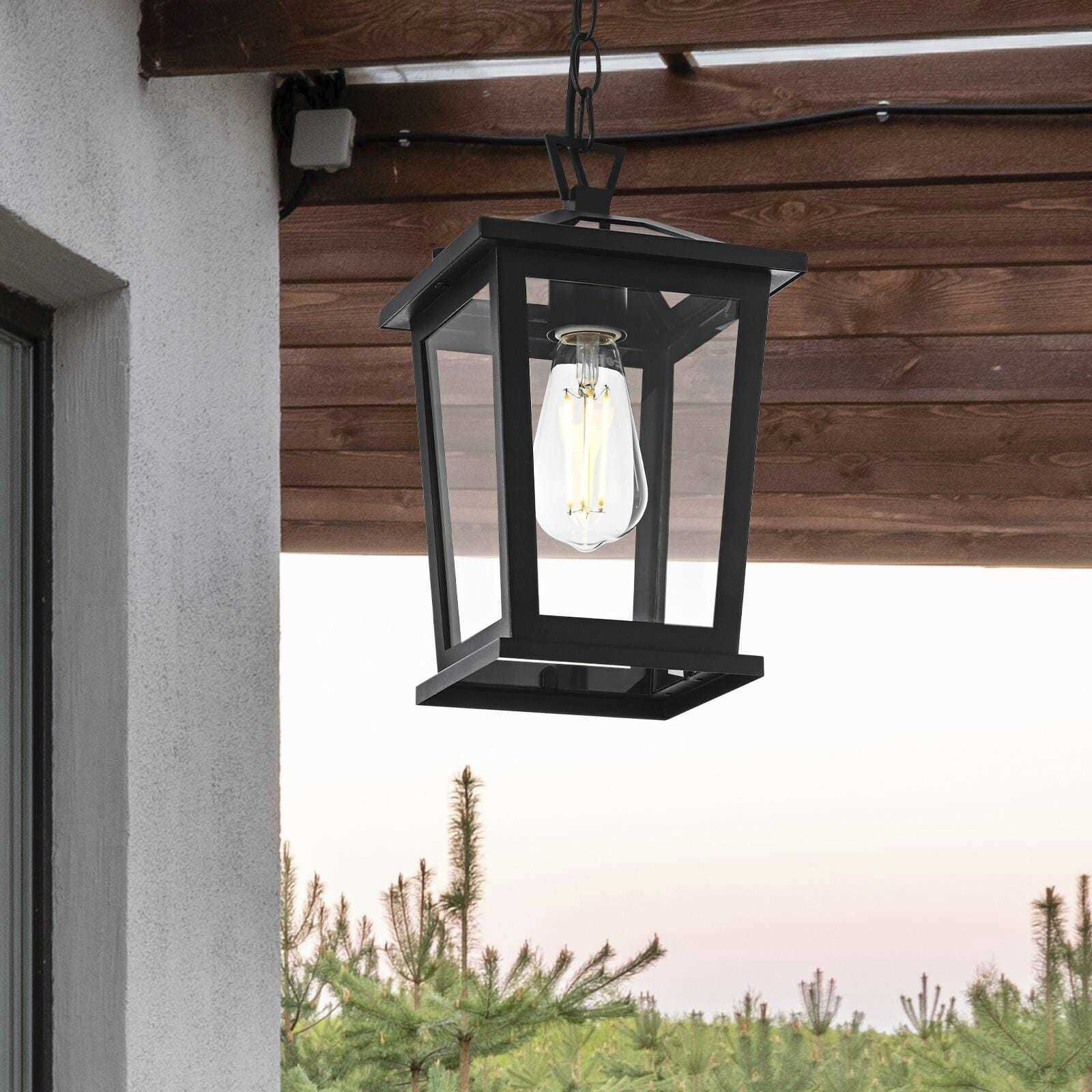 Cayman 1 Light 7 inch Black Outdoor Pendant