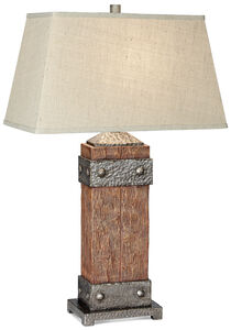 Rockledge 32 inch 150 watt Dark Fruitwood Table Lamp Portable Light