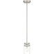 Shelby LED 4.5 inch Brushed Steel and Clear Pendant Ceiling Light