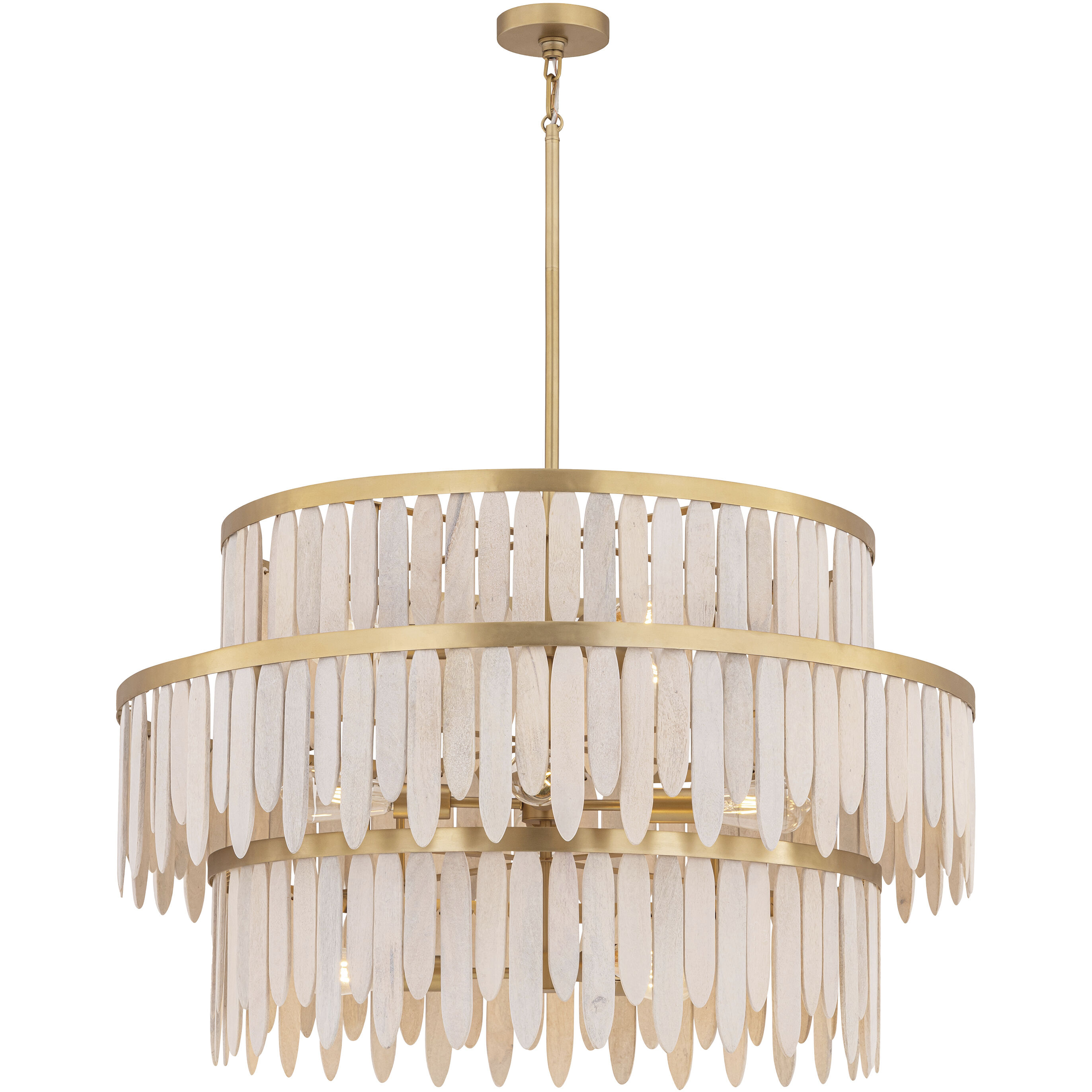 Marimba 10 Light 36 inch Weathered White Chandelier Ceiling Light