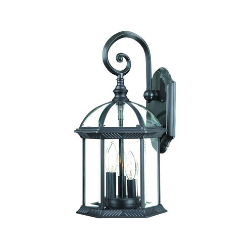 Dover 3 Light 19 inch Matte Black Exterior Wall Mount