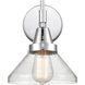 Caden LED 8 inch Polished Chrome Sconce Wall Light in Seedy Glass
