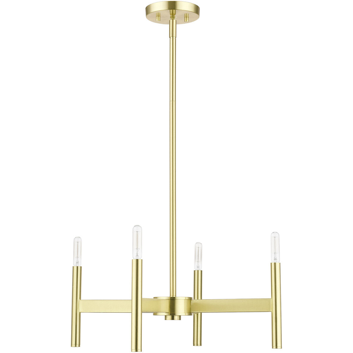 Copenhagen 4 Light 20 inch Satin Brass Chandelier Ceiling Light