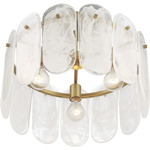 Oldmill 3 Light 18.25 inch Legacy Brass Semi Flush Ceiling Light