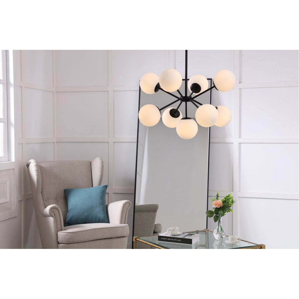Jupiter 9 Light 26 inch Black Pendant Ceiling Light
