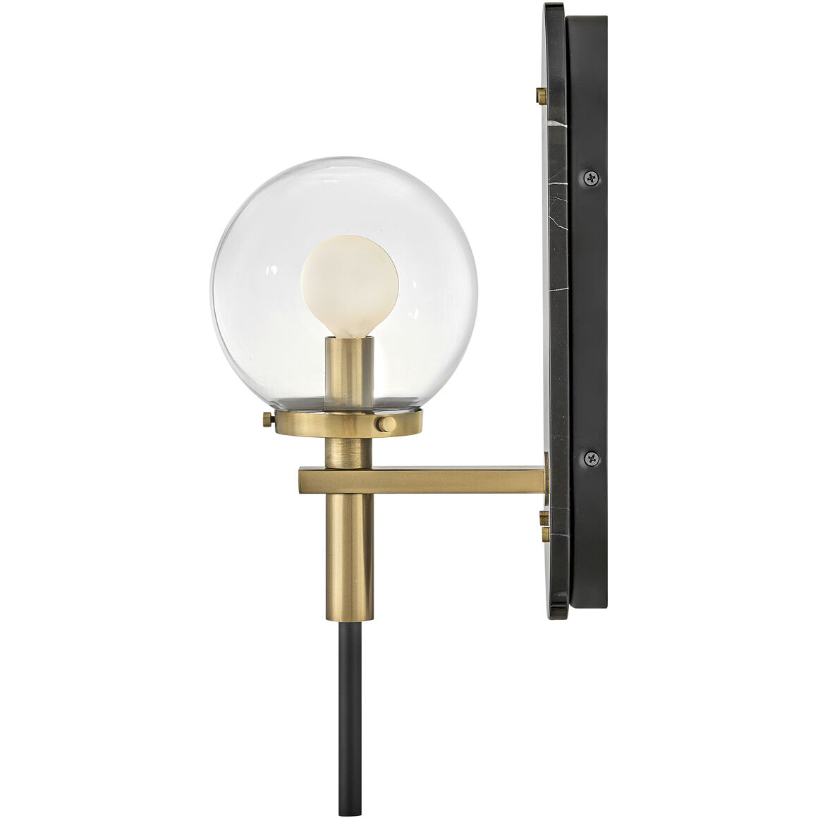 Lisa McDennon Gilda 1 Light 5.5 inch Black with Heritage Brass Indoor Wall Sconce Wall Light