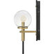Lisa McDennon Gilda LED 6 inch Black with Heritage Brass Indoor Wall Sconce Wall Light