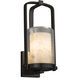 Alabaster Rocks LED 12.5 inch Matte Black Outdoor Wall Sconce in 700 Lm LED