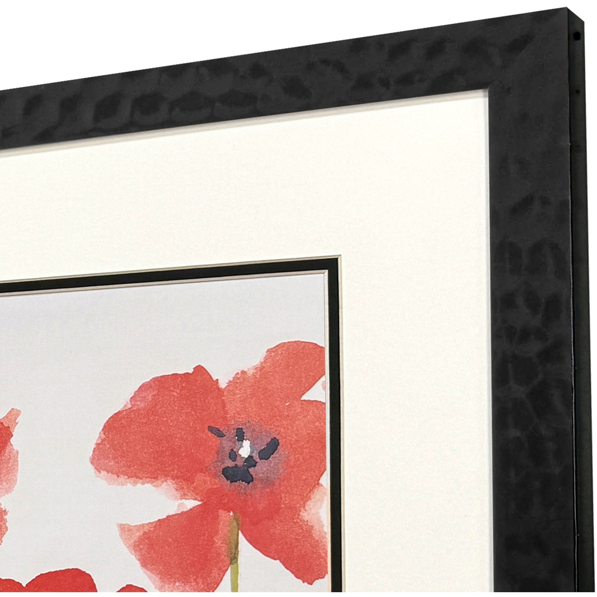 Anemone Study Red and White and Black and Green Framed Art, Propac