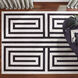 Optika 130 X 94 inch Black/White Rug in 8 x 11