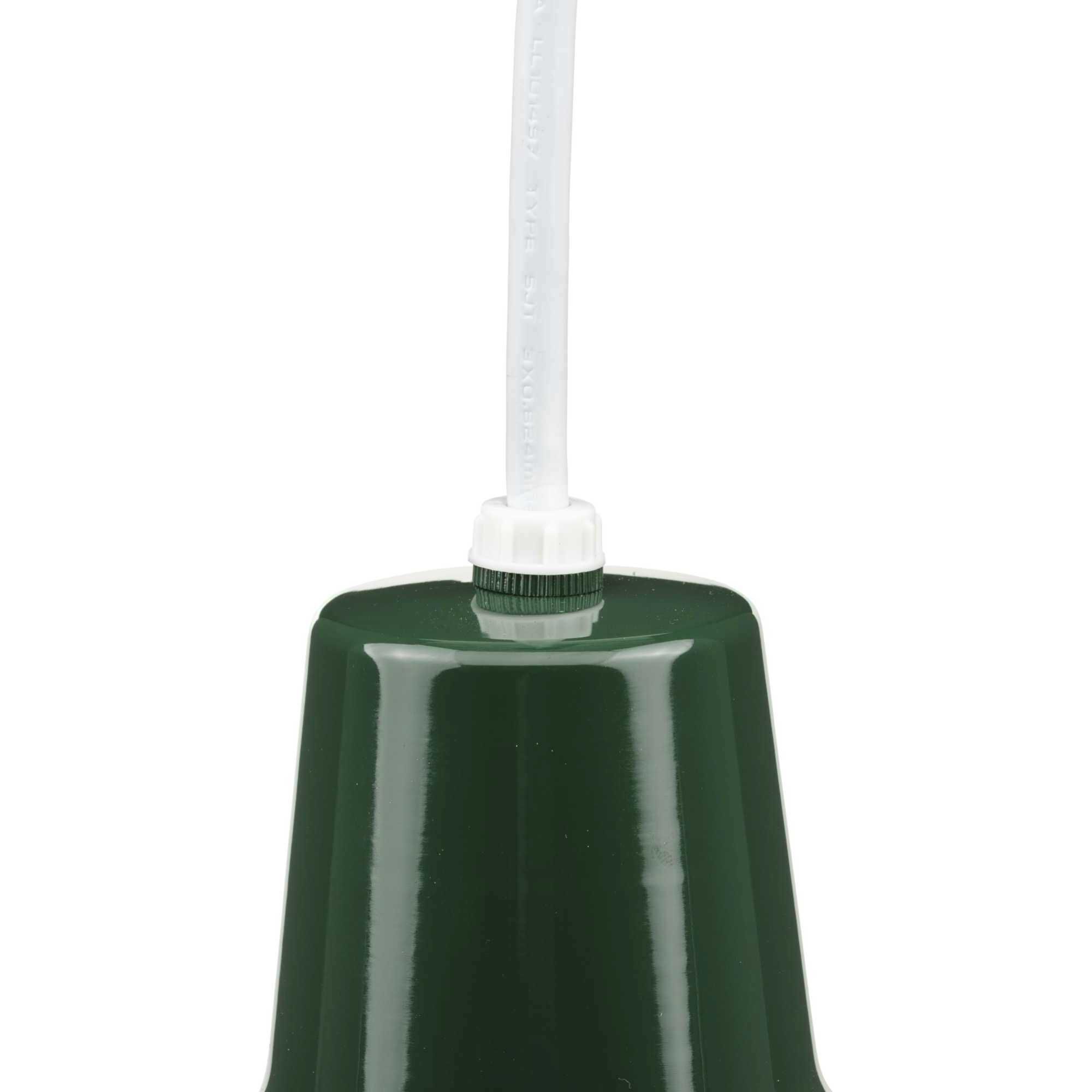 Metal Shade 1 Light 16 inch Dark Green Pendant Ceiling Light in Standard Lamping