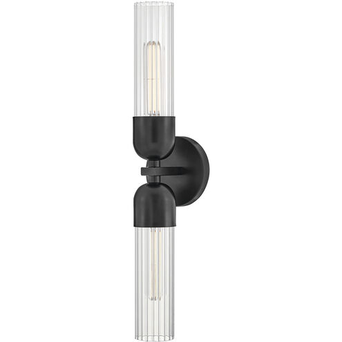 Soren 2 Light 5 inch Black Bath Light Wall Light
