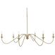 Rohan 6 Light 60 inch Satin Gold Chandelier Ceiling Light