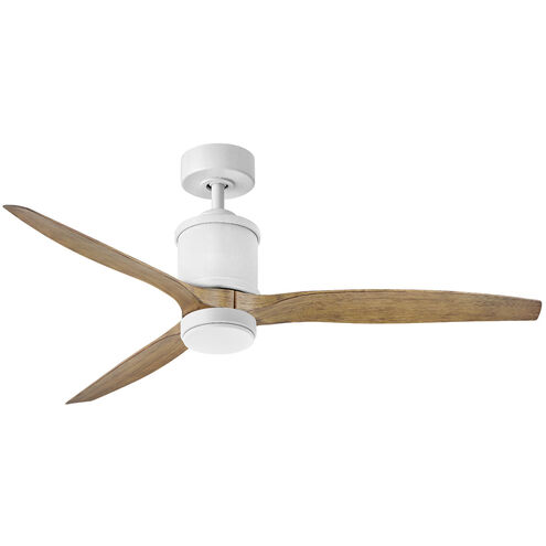 Hover 60 inch Matte White With Koa Blades with KOA Blades Fan in Matte White / Koa