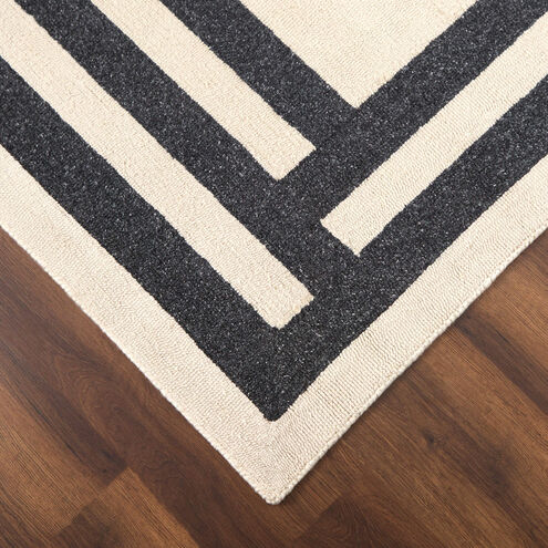 Kali 158 X 118 inch Black/White Rug in 10 x 13