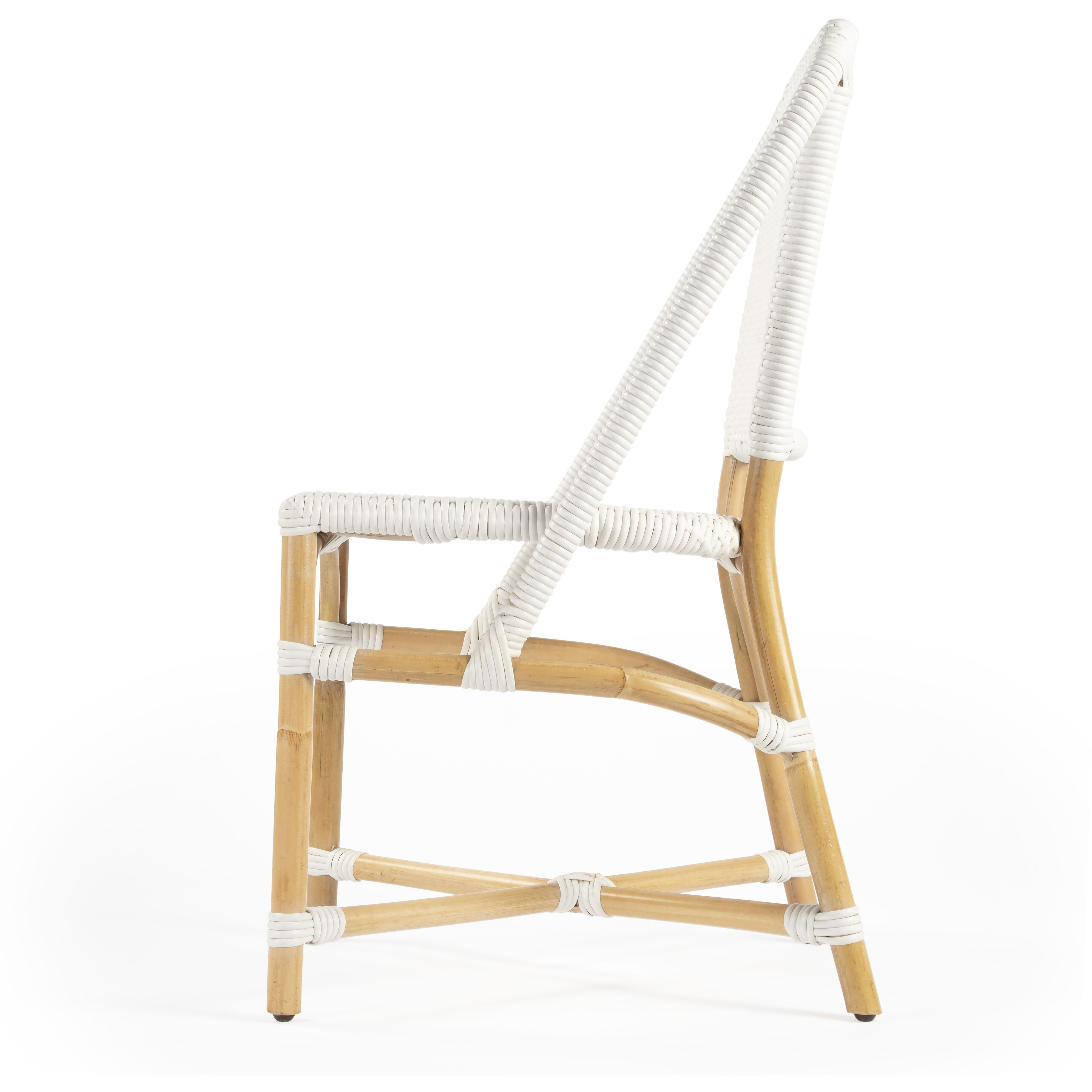 Tenor & Rattan Side Chair in White