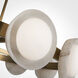 Alonso 50.5 inch Vintage Brass and Alabaster Chandelier Ceiling Light in Alabaster Shade