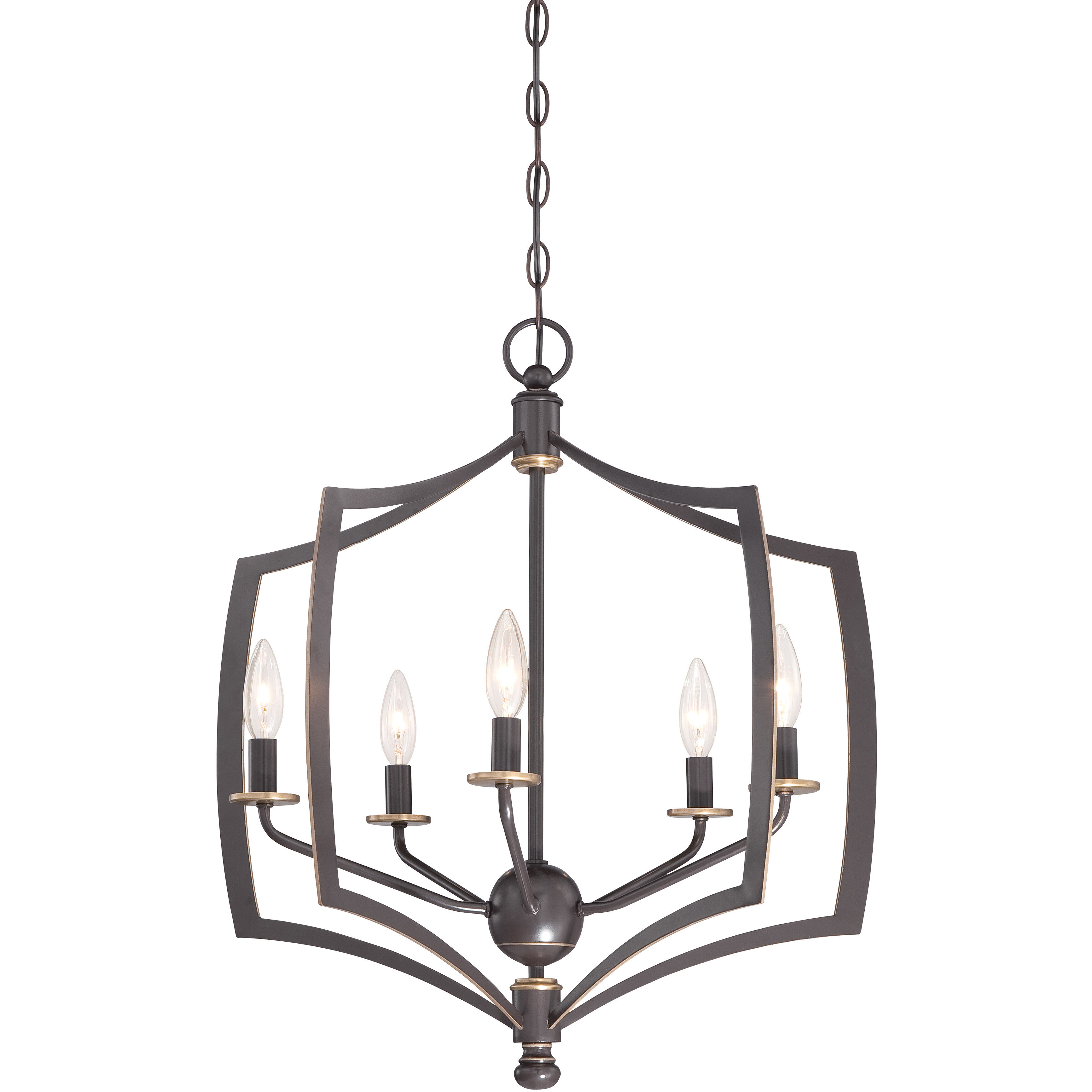 Middletown 5 Light 23 inch Downton Bronze/Gold Chandelier Ceiling Light