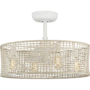 Belva 22 inch Cottage White Fandelier