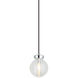 Ridge 1 Light 5.75 inch Chrome Pendant Ceiling Light in Chrome and Clear