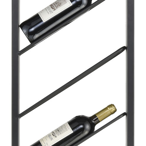Wavertree Black Wine Rack, Angled