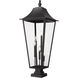 Gannon 5 Light 41.25 inch Black Outdoor Pier Mounted Fixture in G9