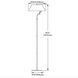 Geraldine 63.5 inch 60 watt Matte Black Floor Lamp Portable Light in White