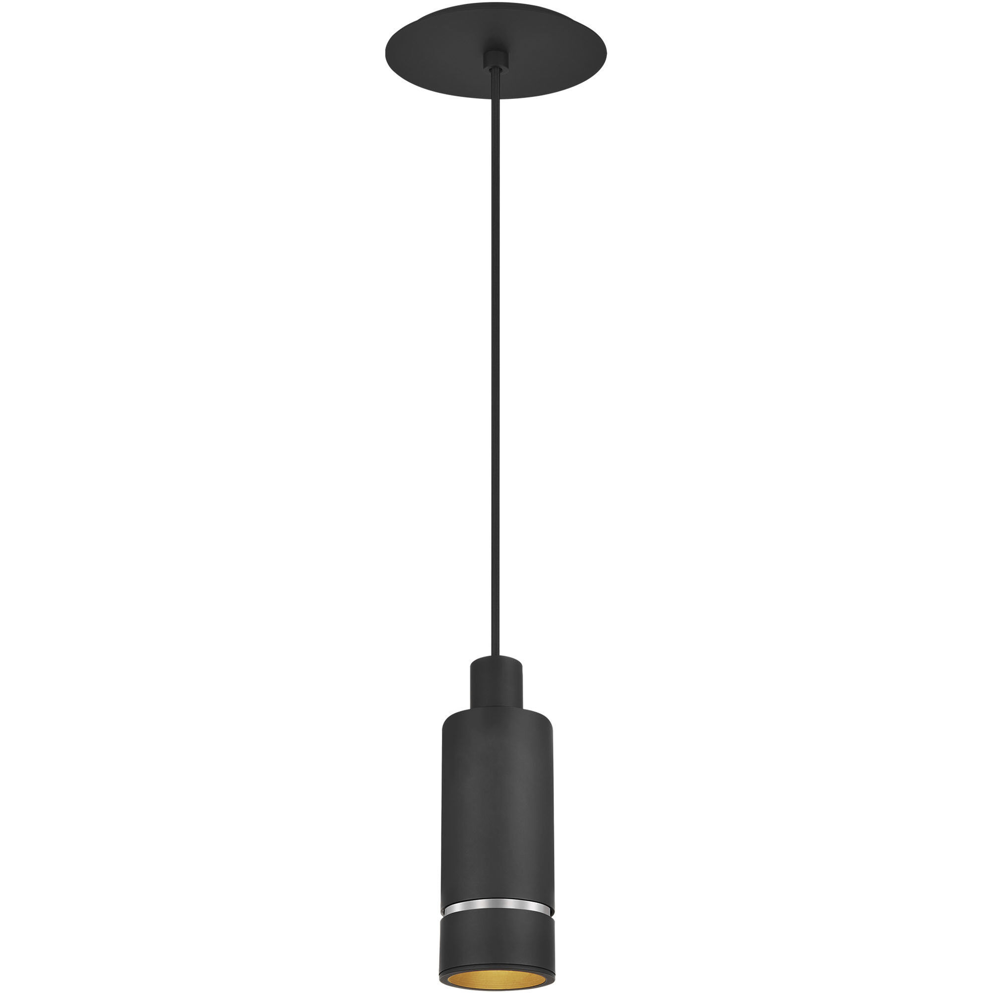 Mick De Giulio Sottile LED Nightshade Black Pendant Ceiling Light, Integrated LED
