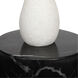 Inverse 24 X 11 inch White and Black Marble Drink Table