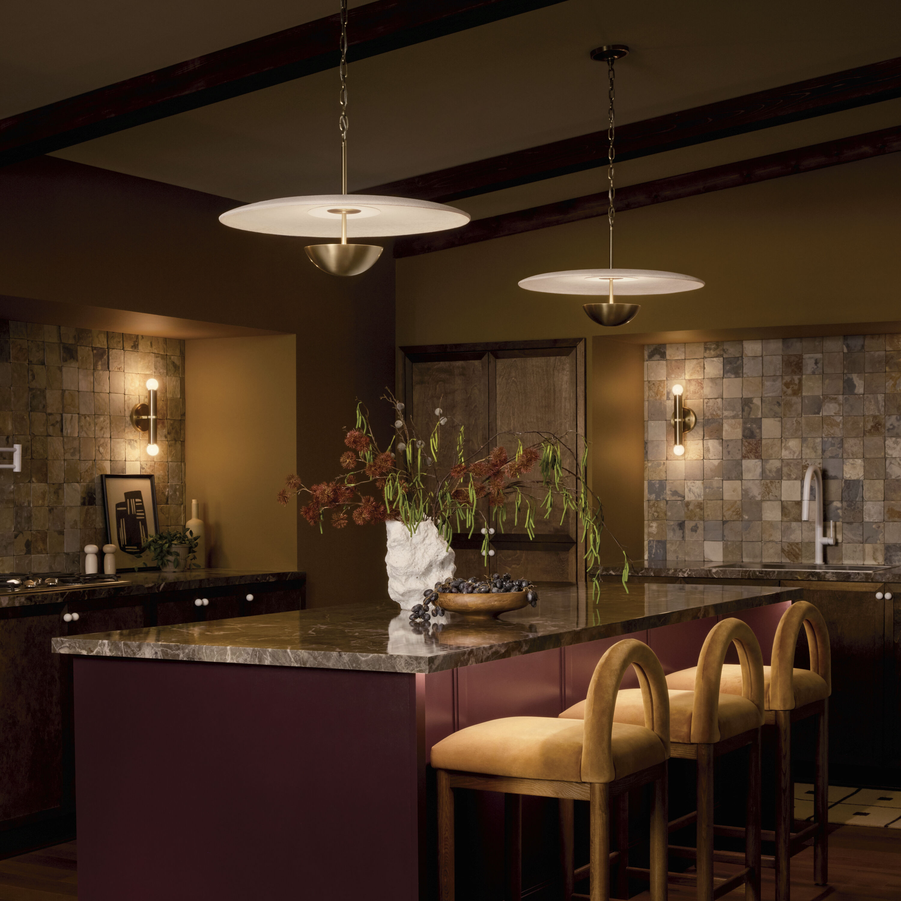 Mikale LED Champagne Bronze Pendant Ceiling Light