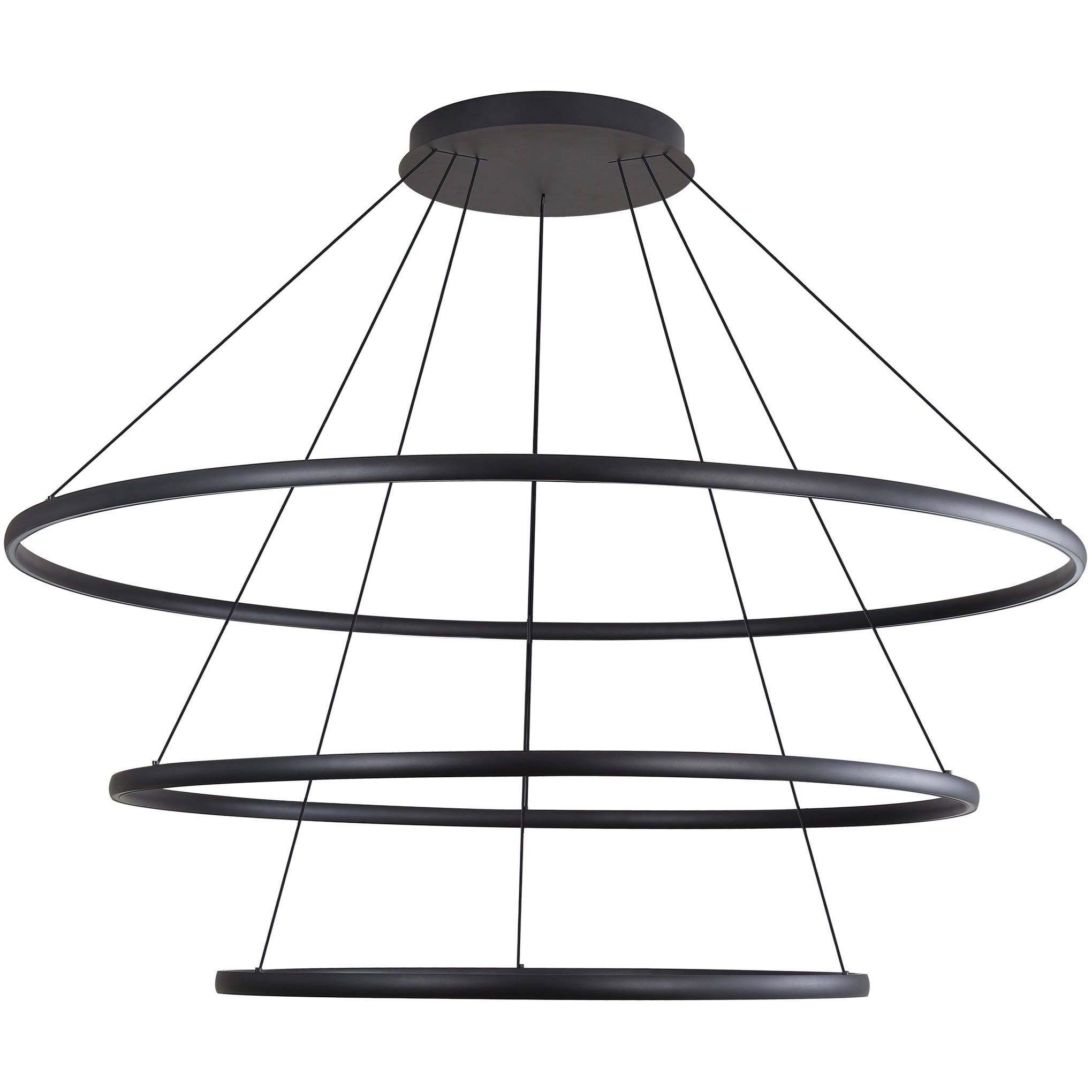 Veritas 70.88 inch 120.00 watt Sand Black Chandelier Ceiling Light, 3 Tier