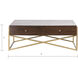 Guilford 48 X 29 inch Mahogany with Satin Brass Coffee Table