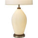 Santa Clara 30 inch 100.00 watt Walnut and White with Weathered Brass Table Lamp Portable Light