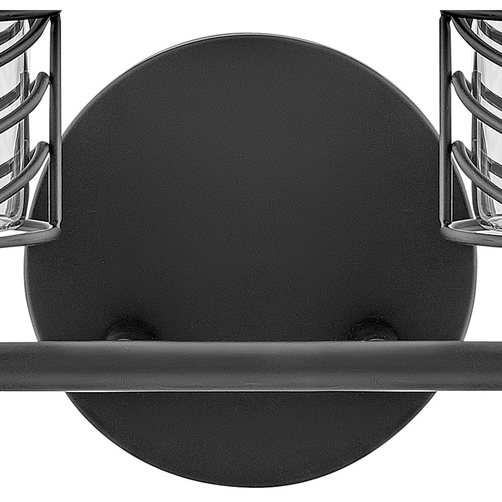 Della 4 Light 33.75 inch Black Vanity Light Wall Light