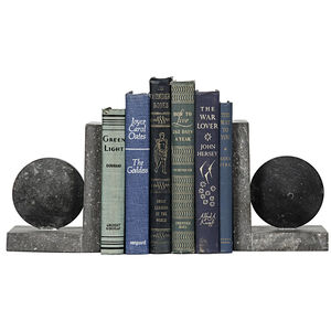 Marble 10 X 4 inch Black Marble Bookends