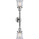 Franklin Restoration Small Canton LED 16.5 inch Polished Chrome Bath Vanity Light Wall Light in Clear Glass, Franklin Restoration