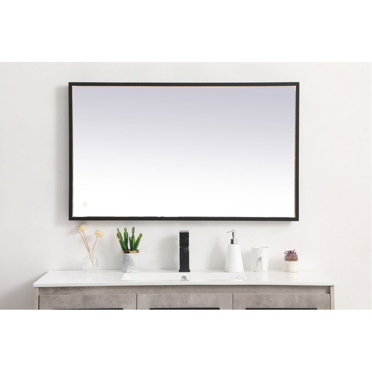 Pier 30 X 24 inch Black LED Mirror