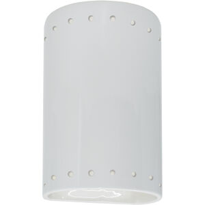 Ambiance Cylinder LED 5.75 inch Gloss White Wall Sconce Wall Light, Small