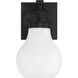 Mansfield 1 Light 7.75 inch Matte Black Vanity Light Wall Light