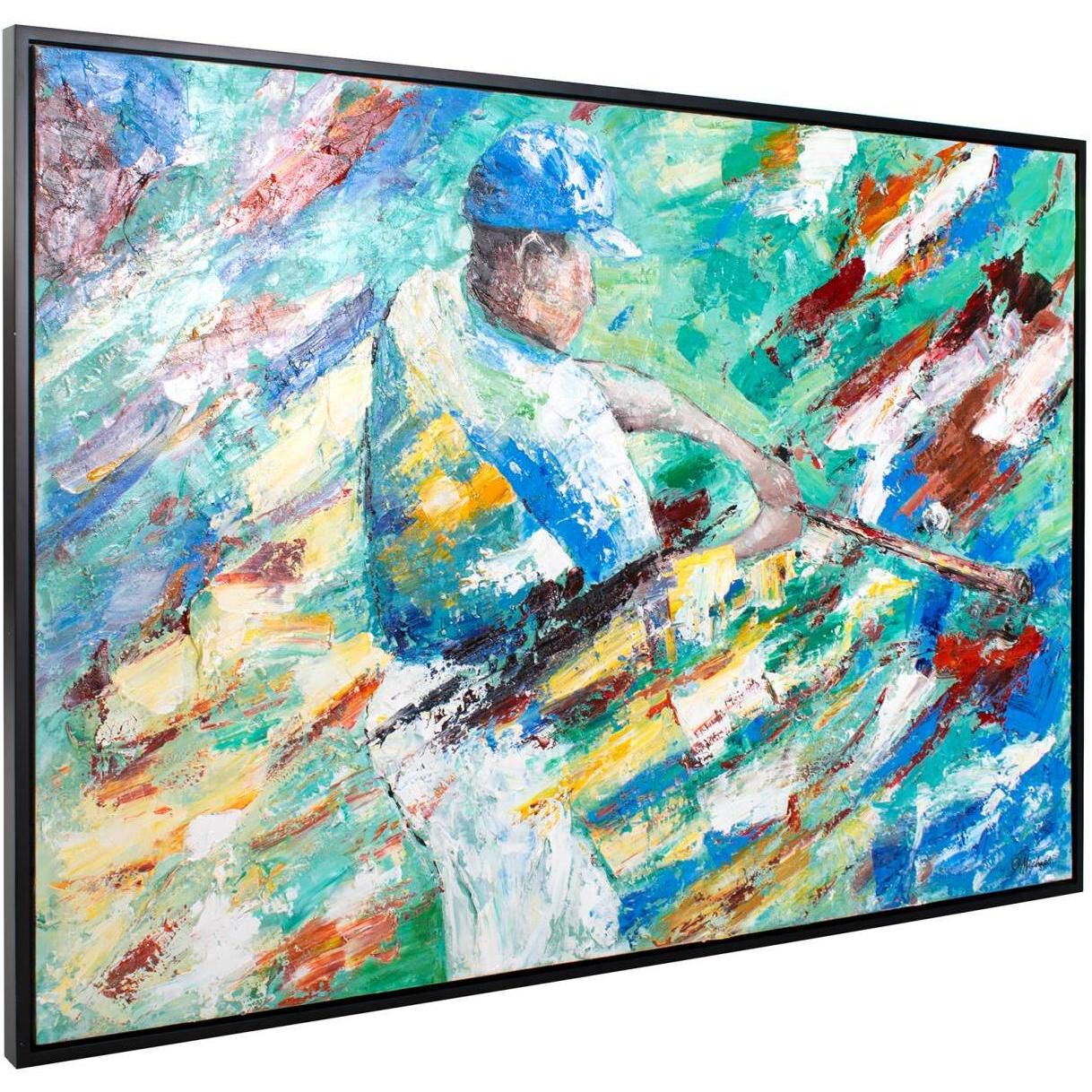 Home Run 61.75 X 41.75 inch Hand Painted Canvas