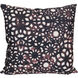 Wyatt Abstract 24 inch Ink Black and Blush and Soft Ivory Pillow in 24" x 24"