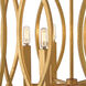 Leona 6 Light 22 inch Distressed Brass Drum Chandelier Ceiling Light