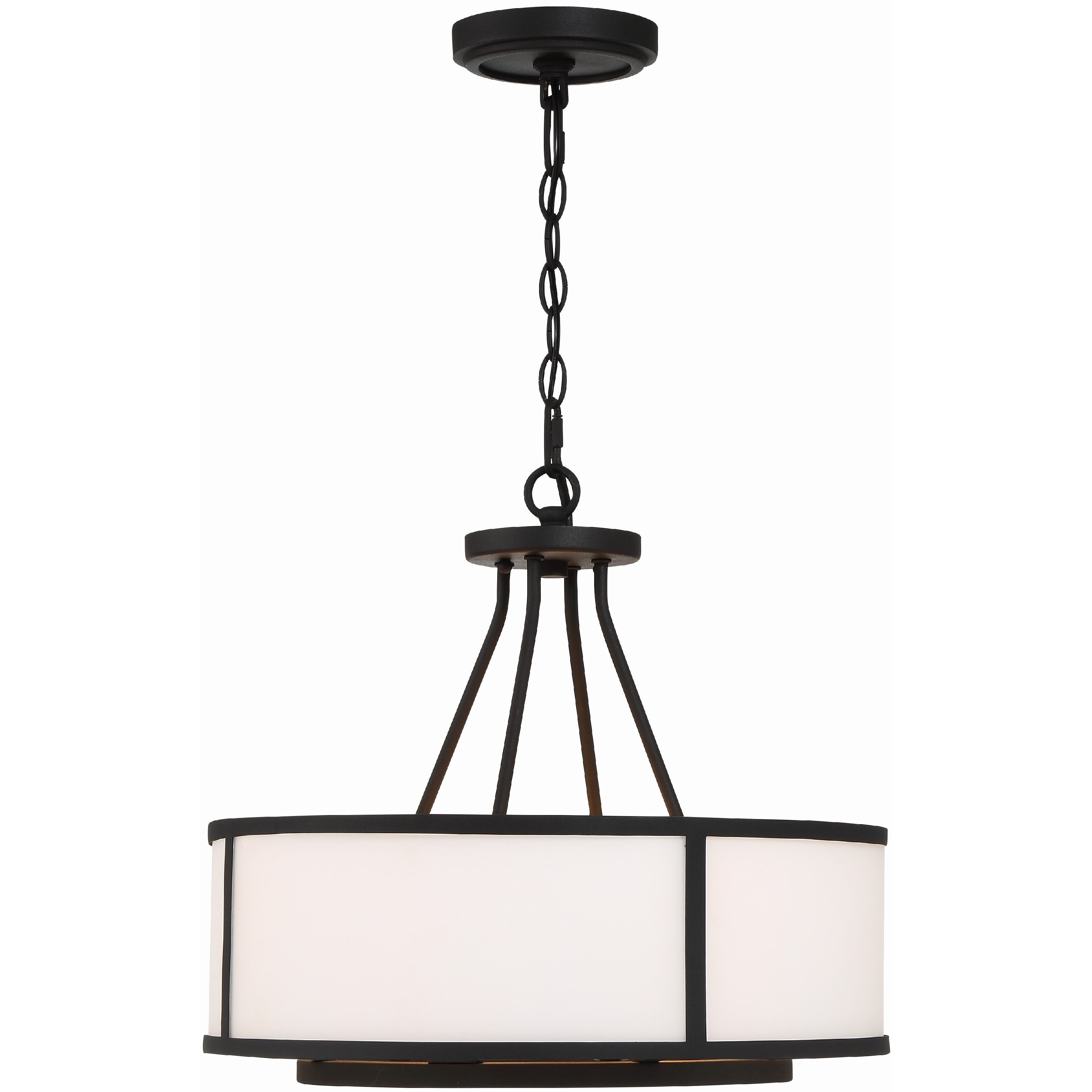 Bryant 4 Light 18 inch Black Forged Chandelier Ceiling Light