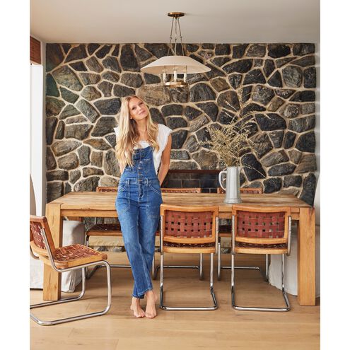 Archive 3 Light 25 inch Patina Brass Chandelier Ceiling Light